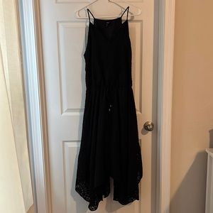 Black V neck dress
